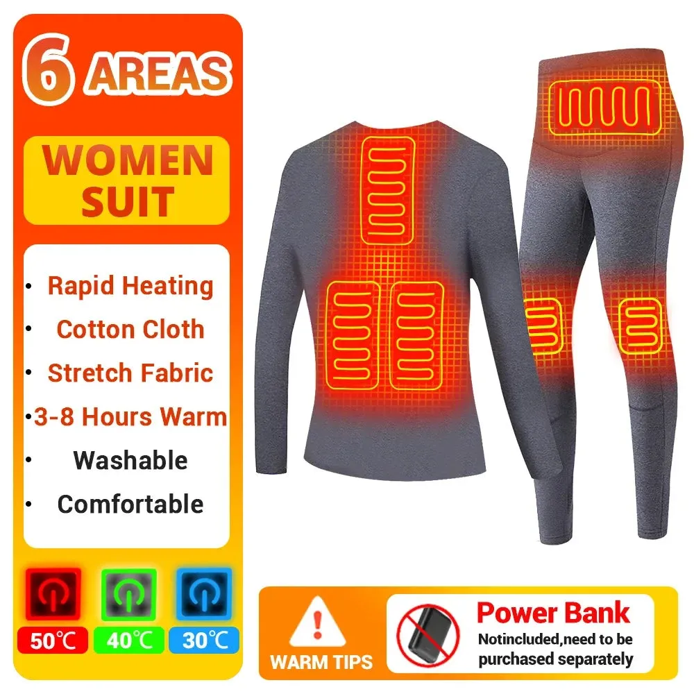 Unisex Electric Heated Underwear Set