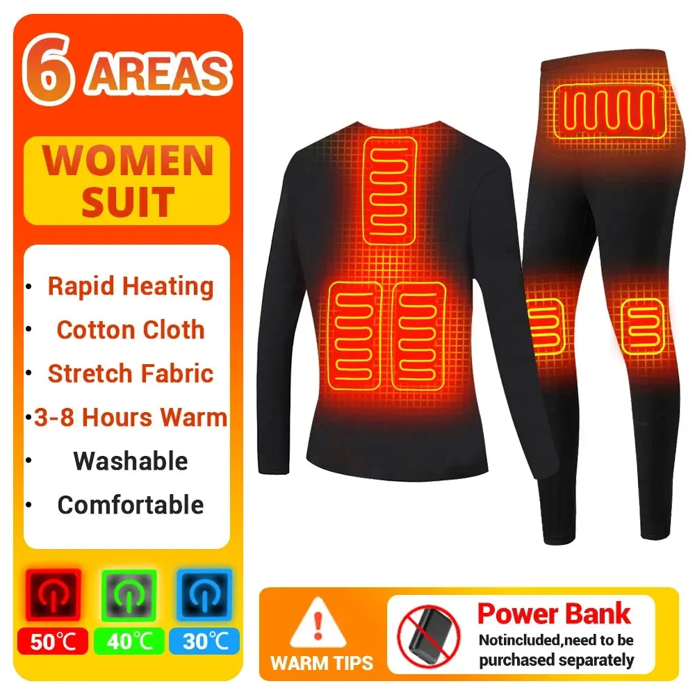 Unisex Electric Heated Underwear Set