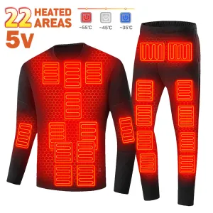 Unisex Electric Heated Underwear Set