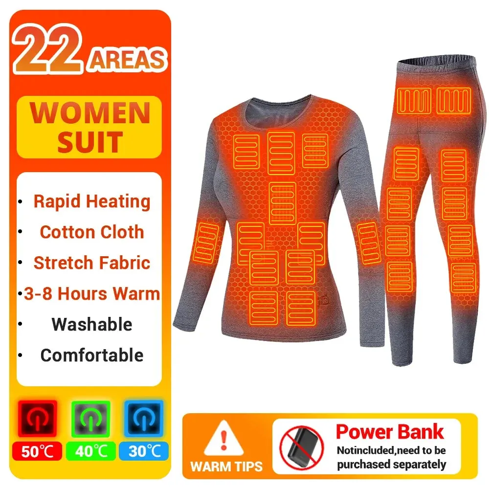Unisex Electric Heated Underwear Set