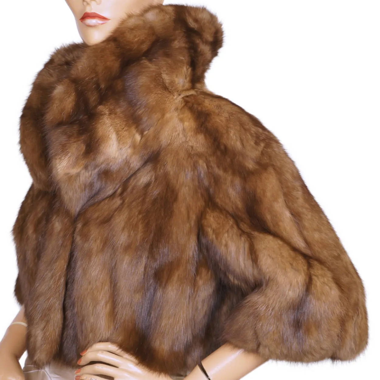 Vintage 1960s Canadian Sable Marten Fur Jacket Hudsons Bay  - Small - Medium