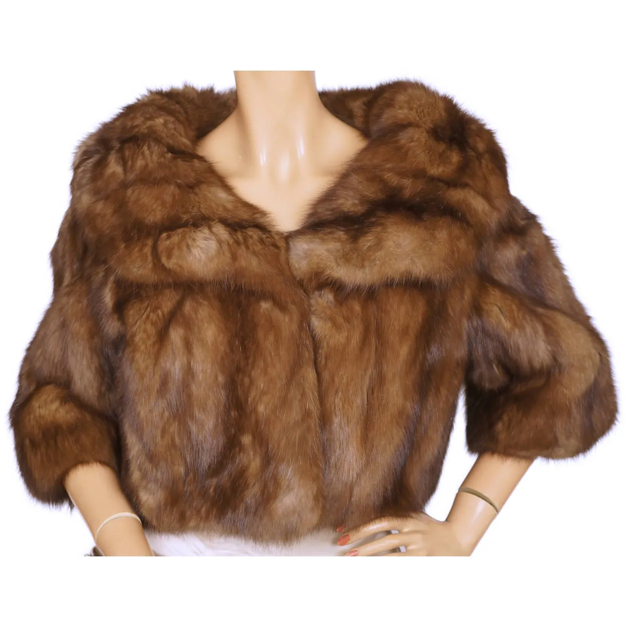 Vintage 1960s Canadian Sable Marten Fur Jacket Hudsons Bay  - Small - Medium