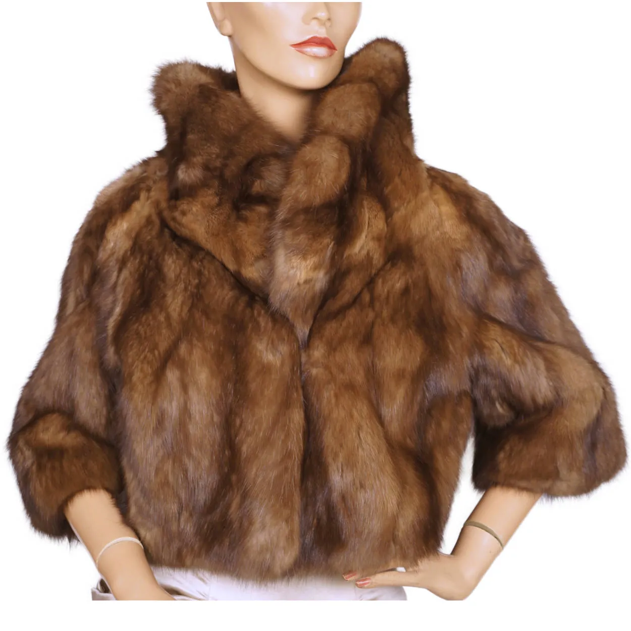 Vintage 1960s Canadian Sable Marten Fur Jacket Hudsons Bay  - Small - Medium