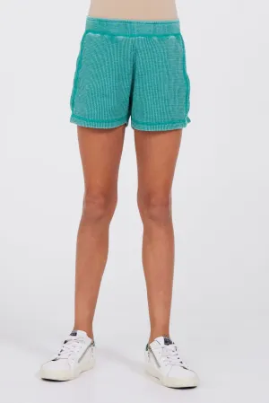 Vintage Green Thermal Shorts