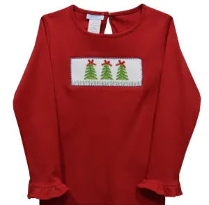 Vive La Fete Girls Smocked Christmas Tree Top